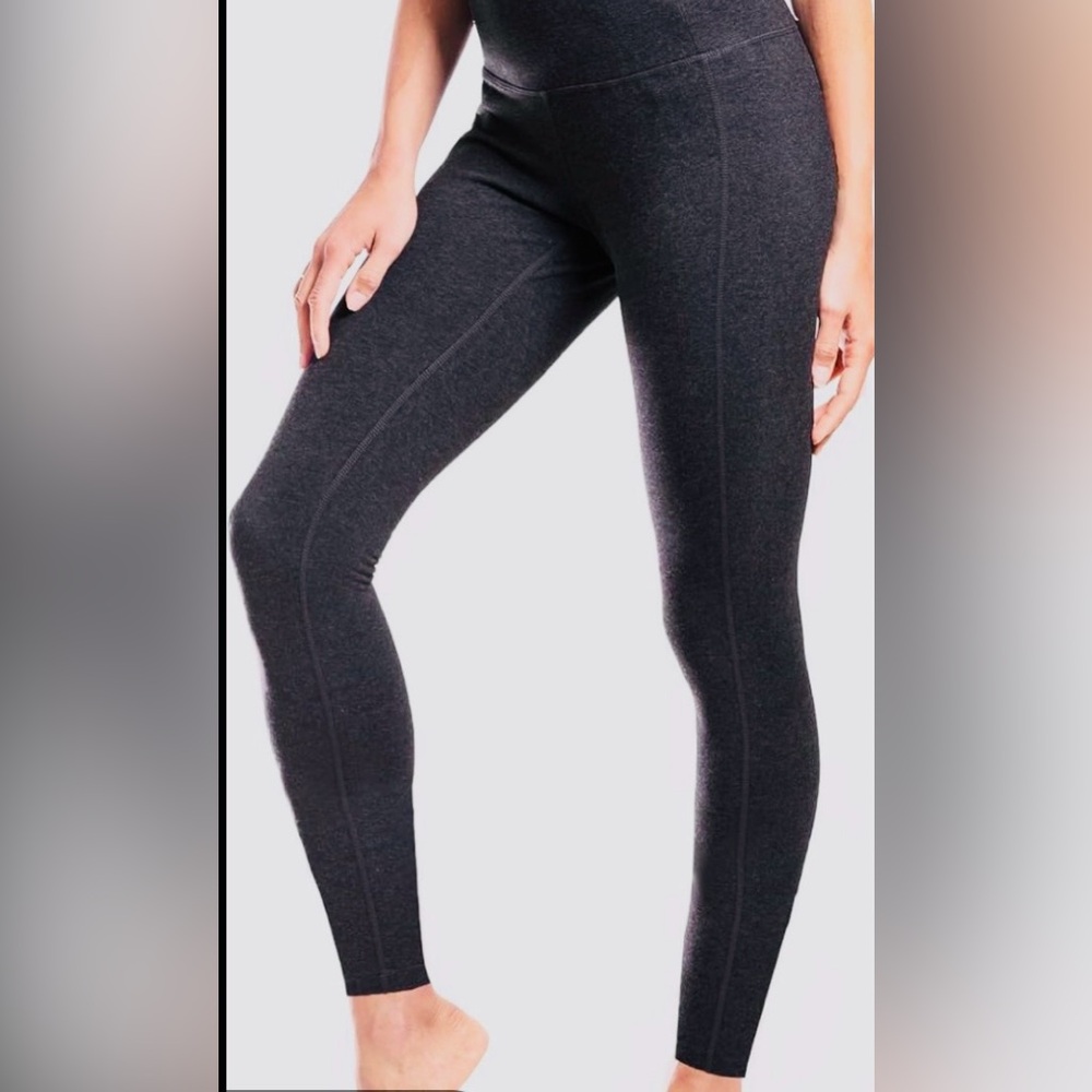 Diadora Heathered Leggings Size M | Charcoal Grey Athletic Pants Athleisure NWOT
